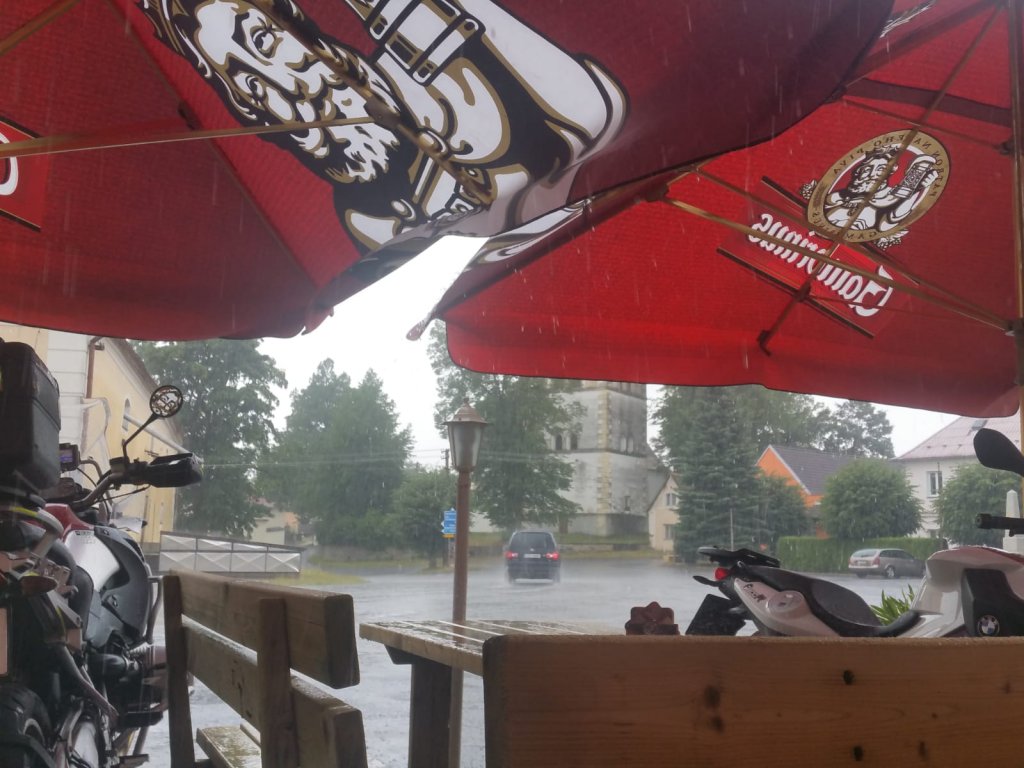 Plensbui onderweg tijdens koffiebreak